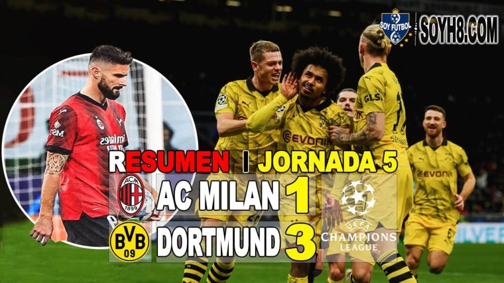 Resumen y Goles AC Milán 1-3 Dortmund