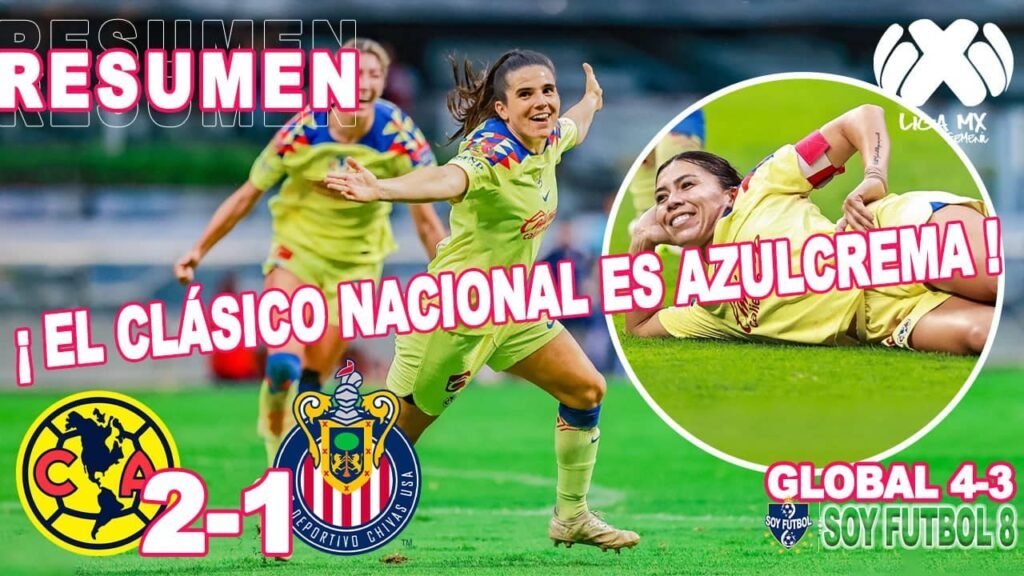 Resumen y Goles América 2-1 Chivas Liga MX Femenil