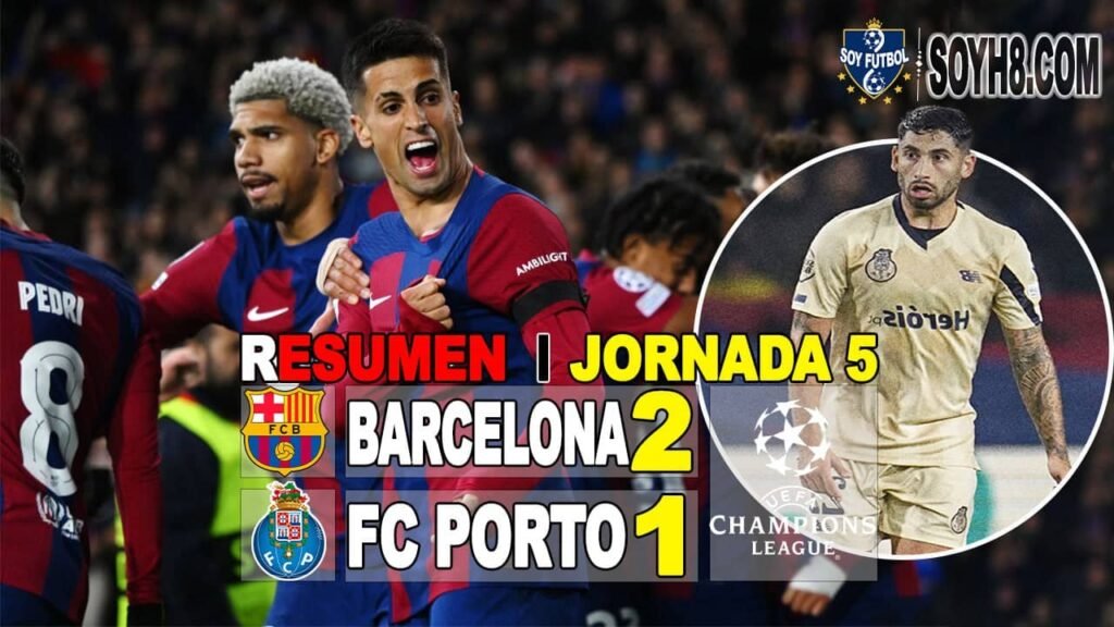 Resumen y Goles Barcelona 2-1 Porto