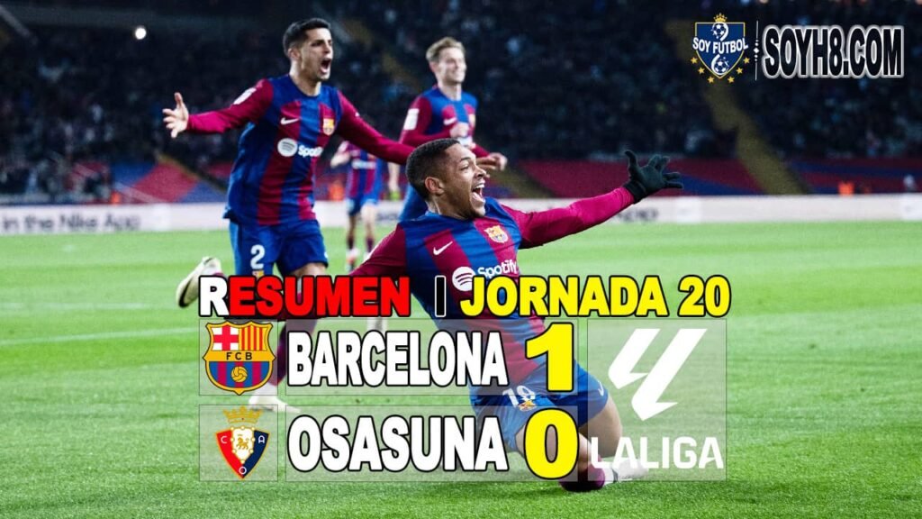 Resumen y Gol Barcelona vs Osasuna 1-0