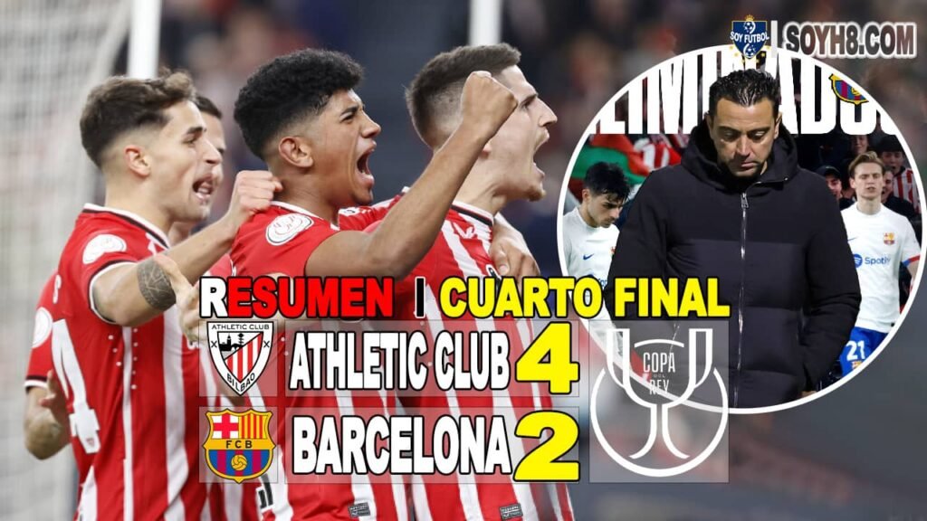 Resumen y Goles Athletic Club vs Barcelona 4-2