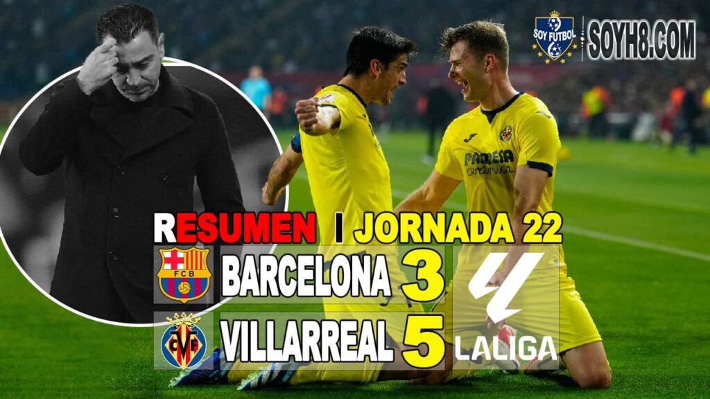 Resumen y Goles Barcelona vs Villarreal 3-5