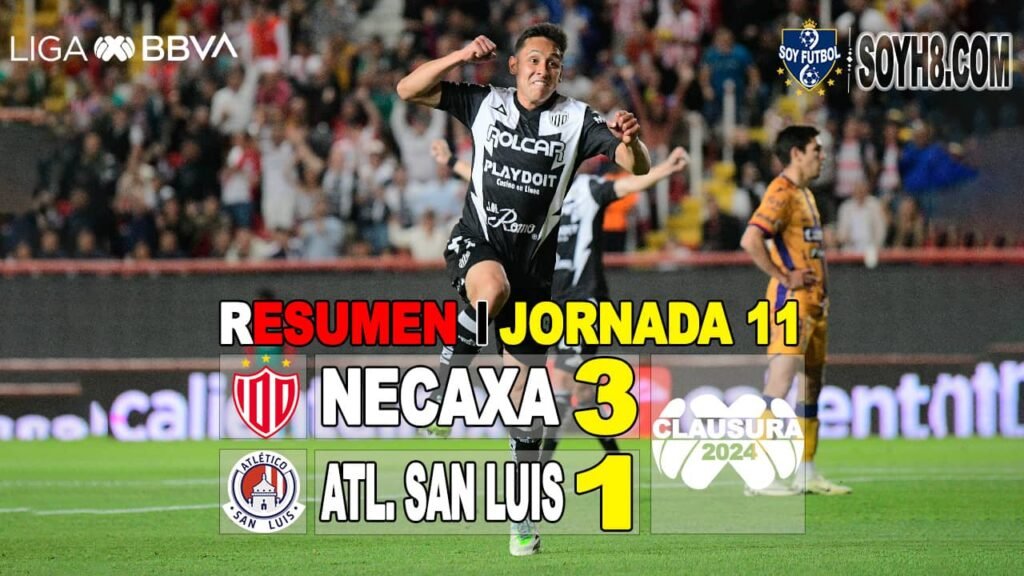 Resumen y Goles Necaxa vs Atlético San Luis 3-1