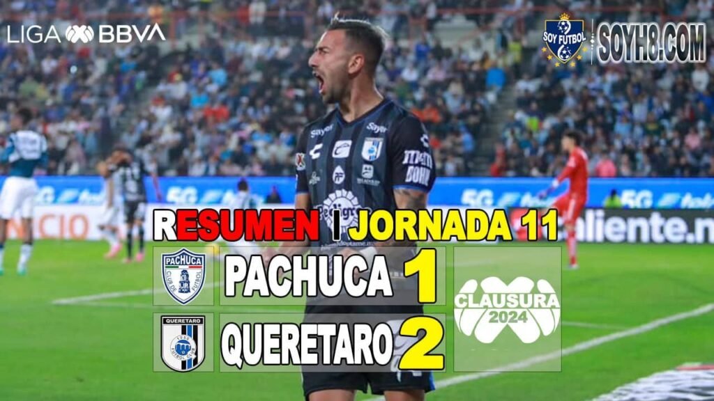 Resumen y Goles Pachuca vs Queretaro 1-2