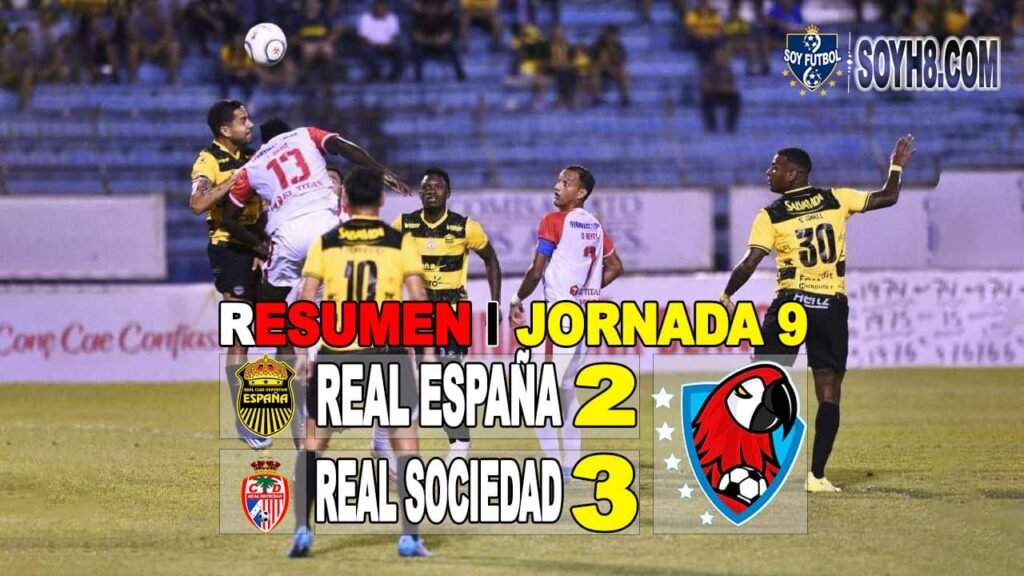 Resumen y Goles Real España vs Real Sociedad 2-3