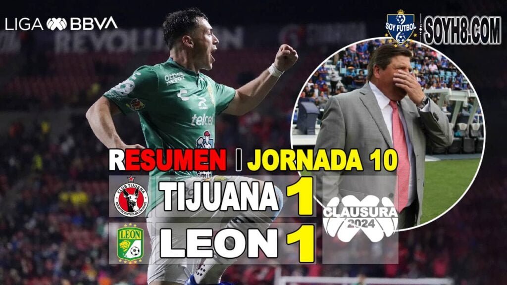 Resumen y Goles Tijuana vs León 1-1