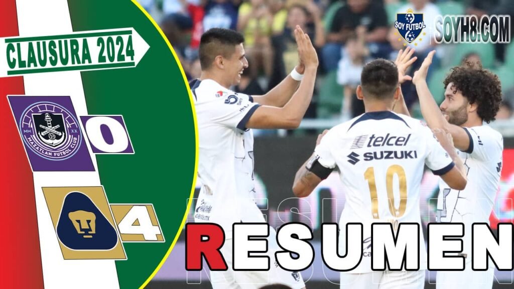 Resumen y Goles Mazatlán vs Pumas 0-4