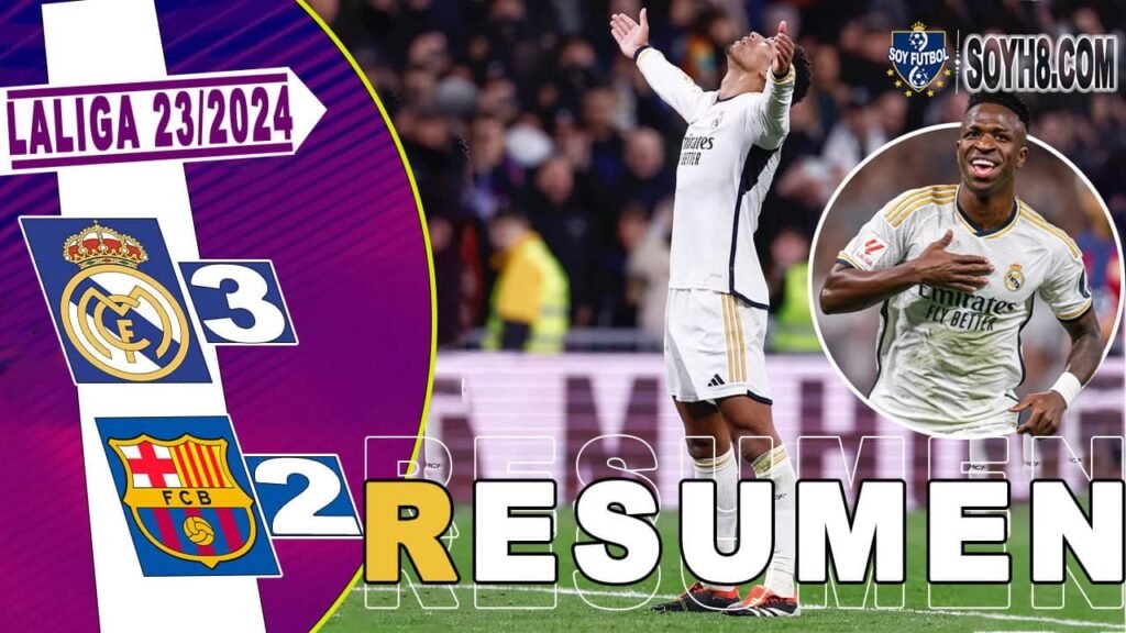 Resumen y Goles Real Madrid vs Barcelona 3-2